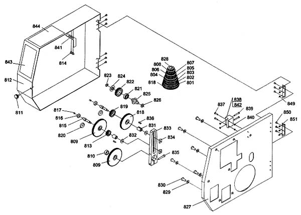 складальна схема коробки подач токарного верстата Профі 550 Профи 550 Схема сборки коробки подач токарного верстата